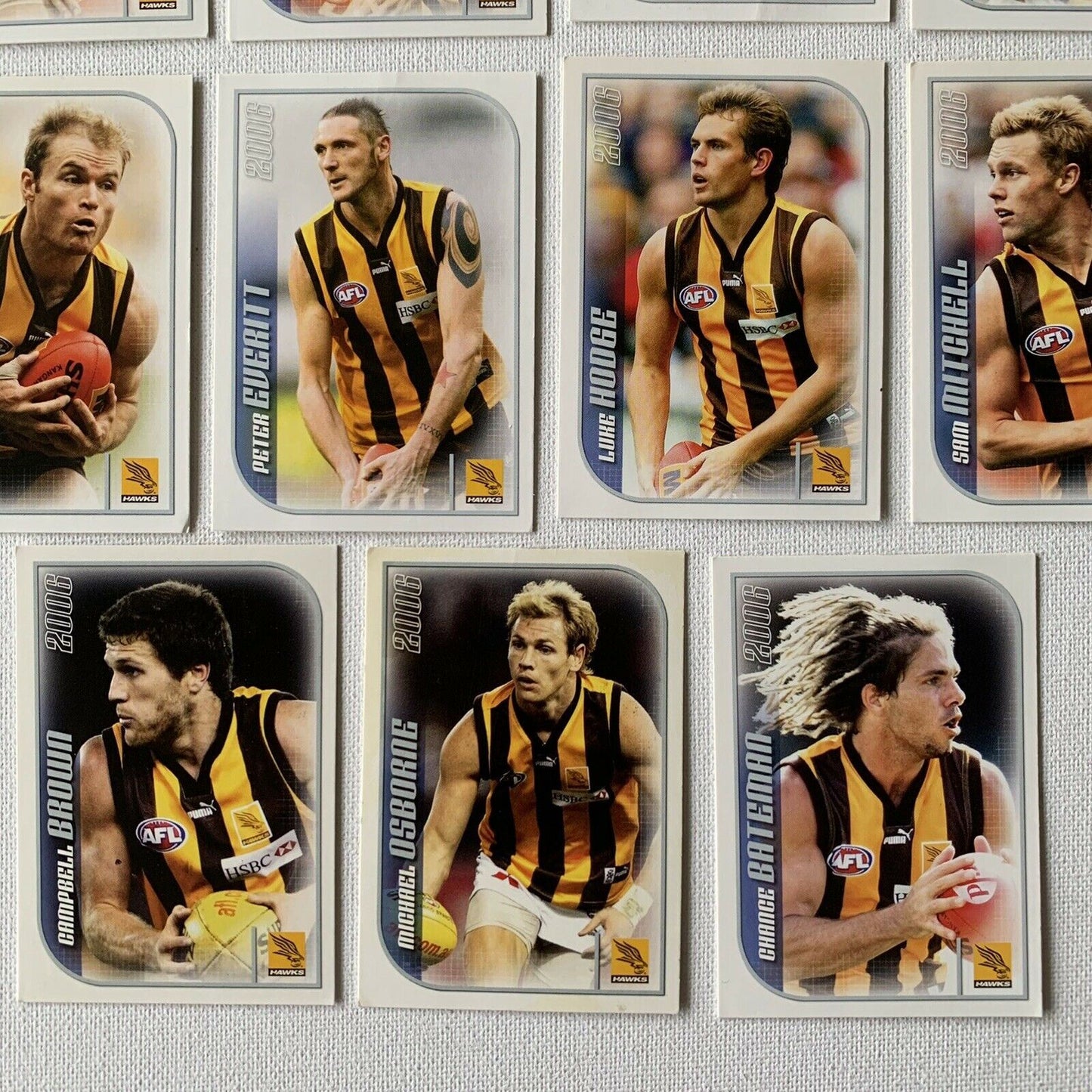 AFL 2006 Collector Cards Aussie Rules Cards - Hawthorn Hawks Player Cards
