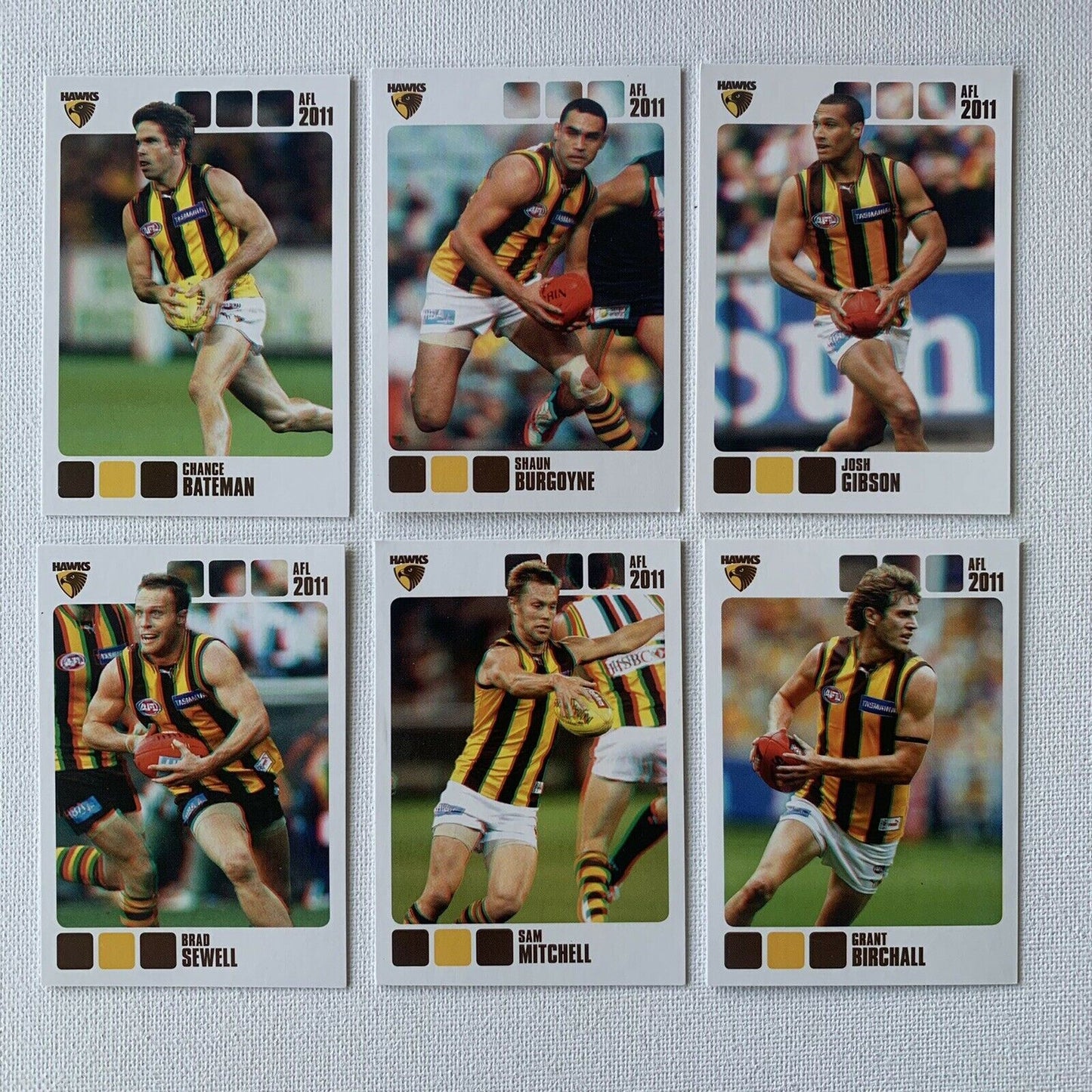 AFL 2011 3D Collector Cards Aussie Rules Cards - Hawthorn Hawks Cards