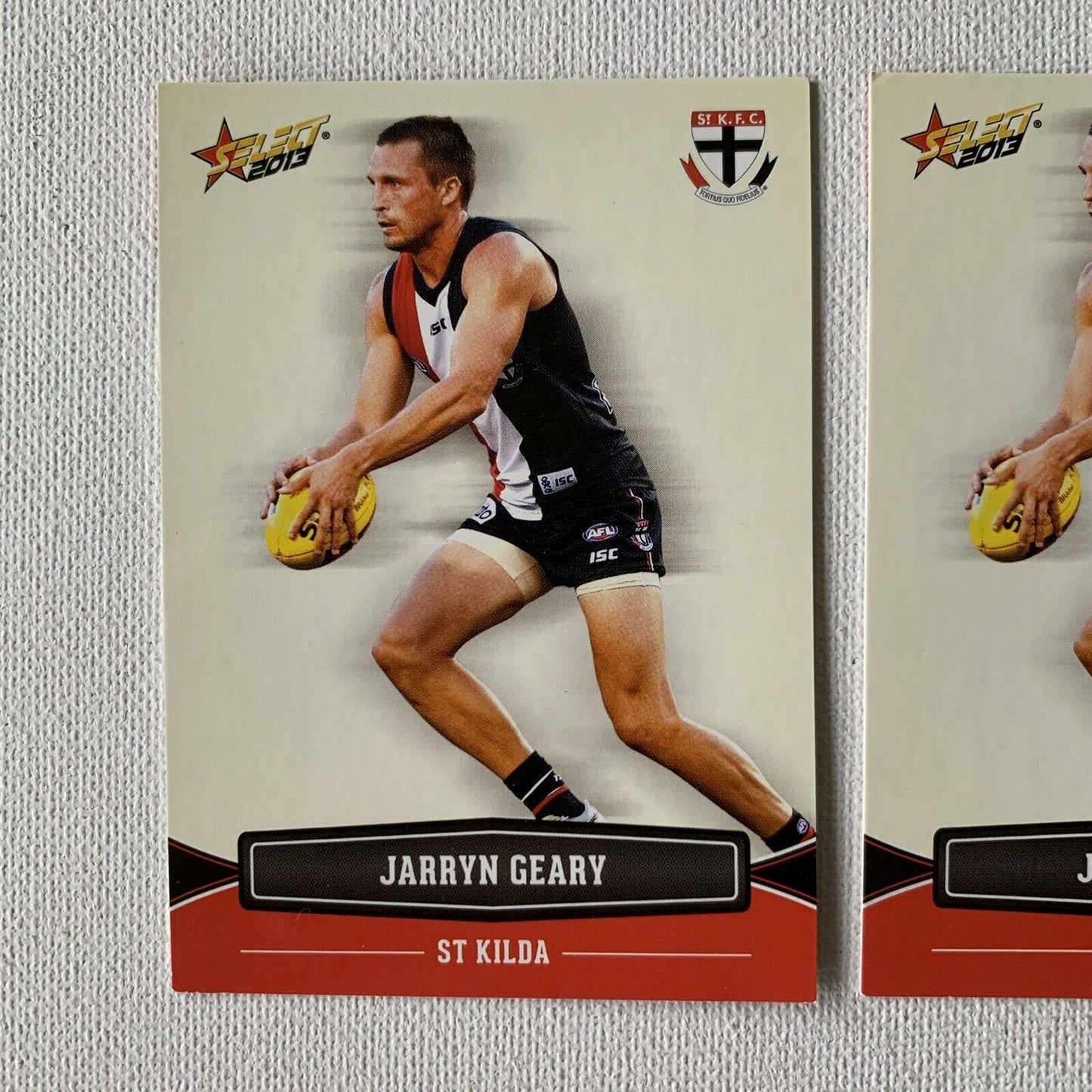 2013 Select AFL Player Cards - 2 x Jarryn Geary St Kilda
