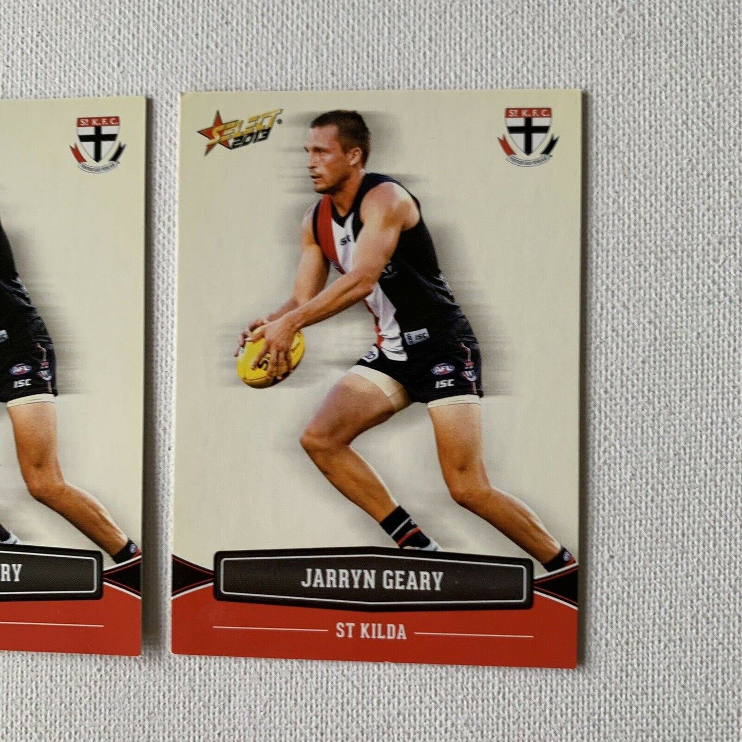 2013 Select AFL Player Cards - 2 x Jarryn Geary St Kilda