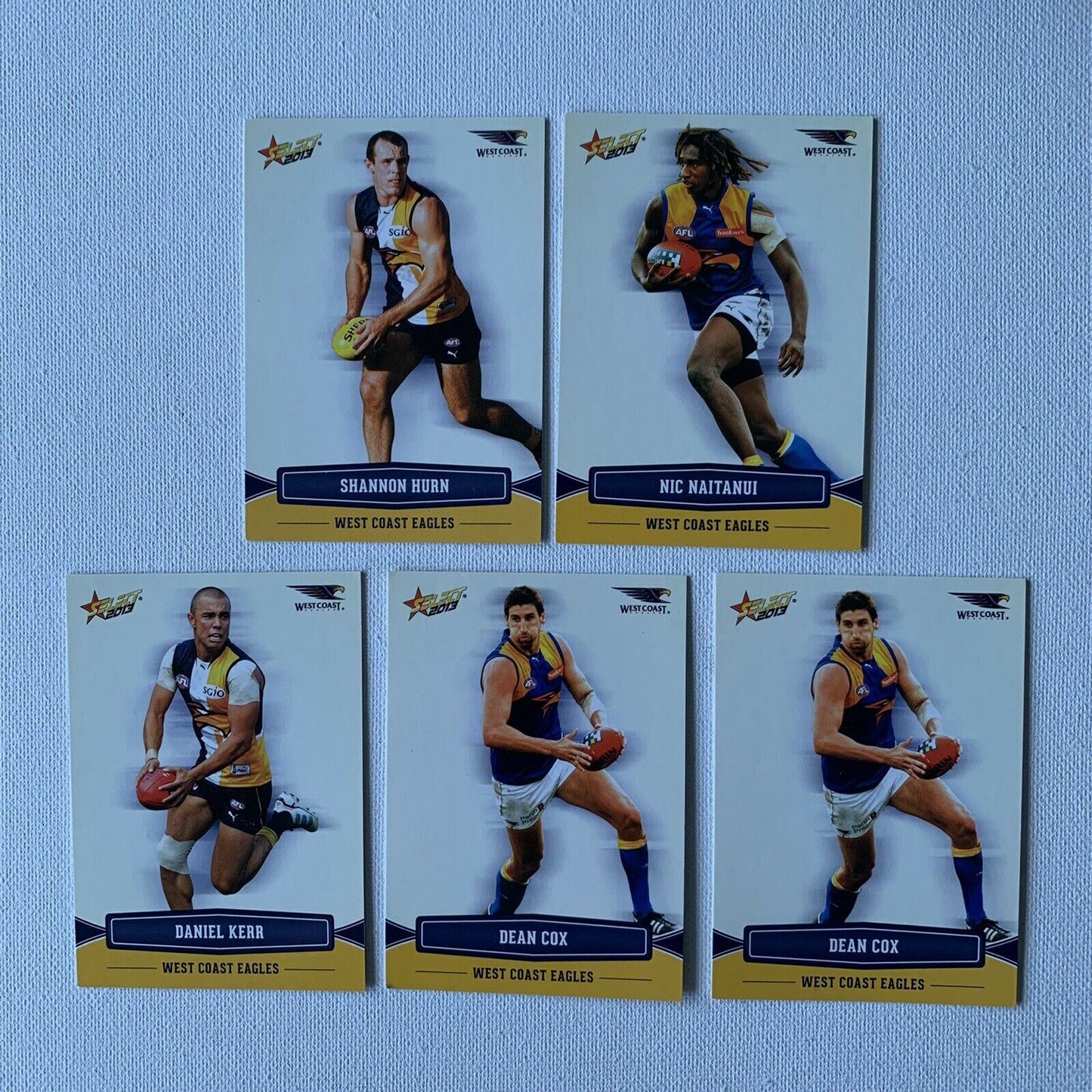 Select 2013 AFL Aussie Rules Collector Sports Cards West Coast Eagles
