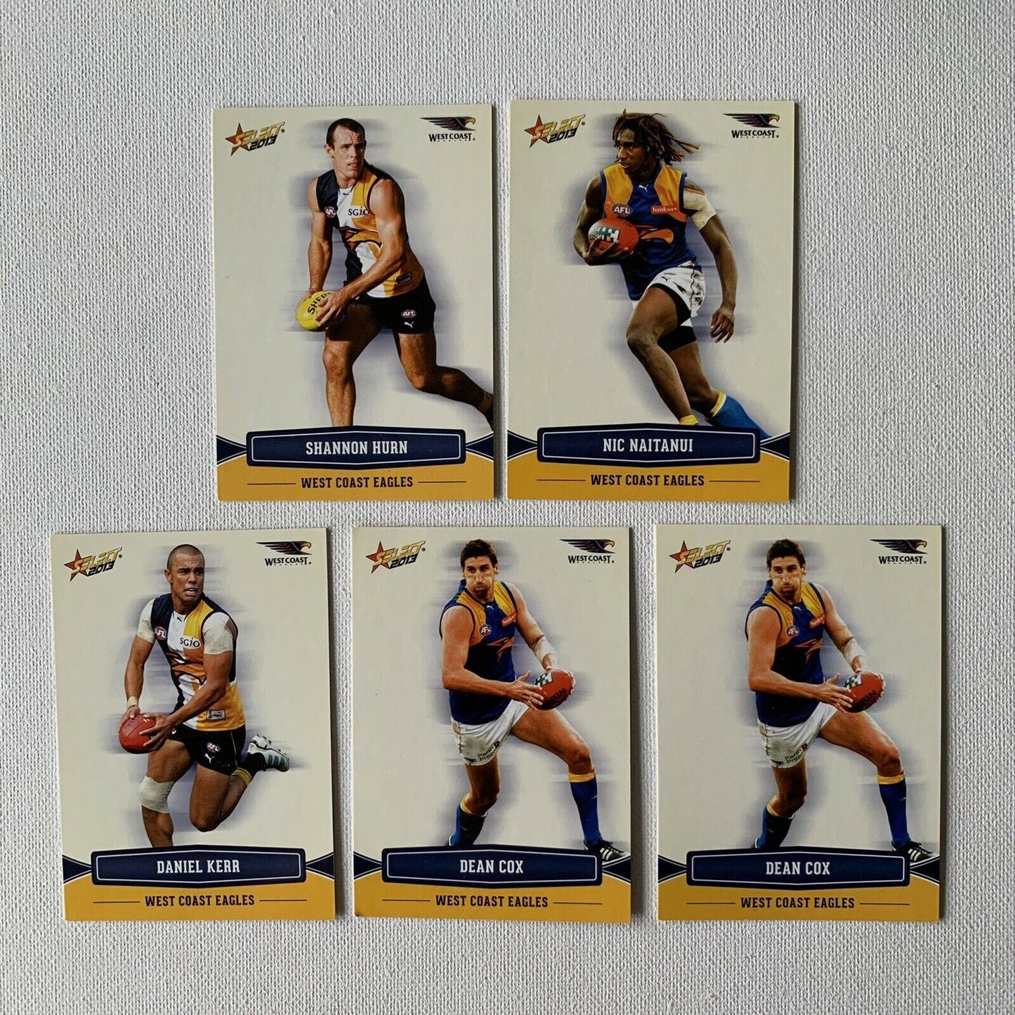 Select 2013 AFL Aussie Rules Collector Sports Cards West Coast Eagles