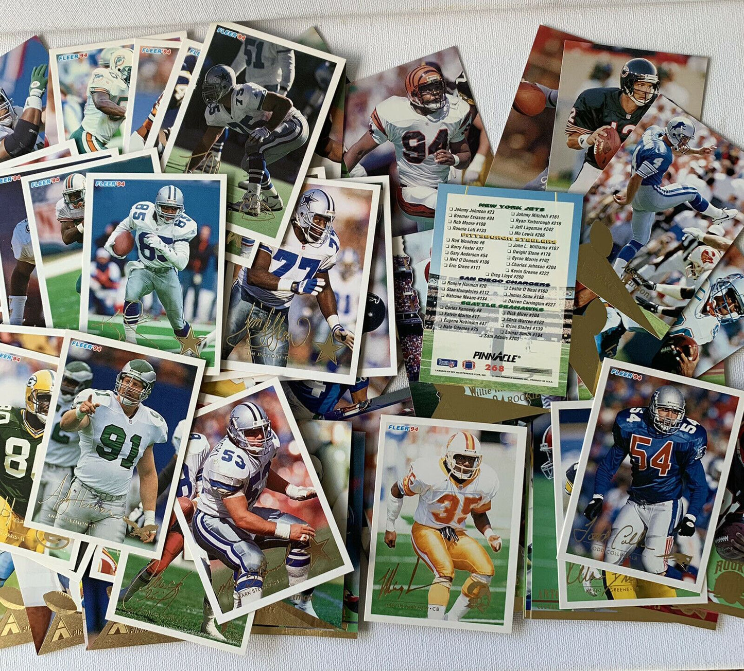 50+ NFL Fleer Cards 1994 In Good Condition