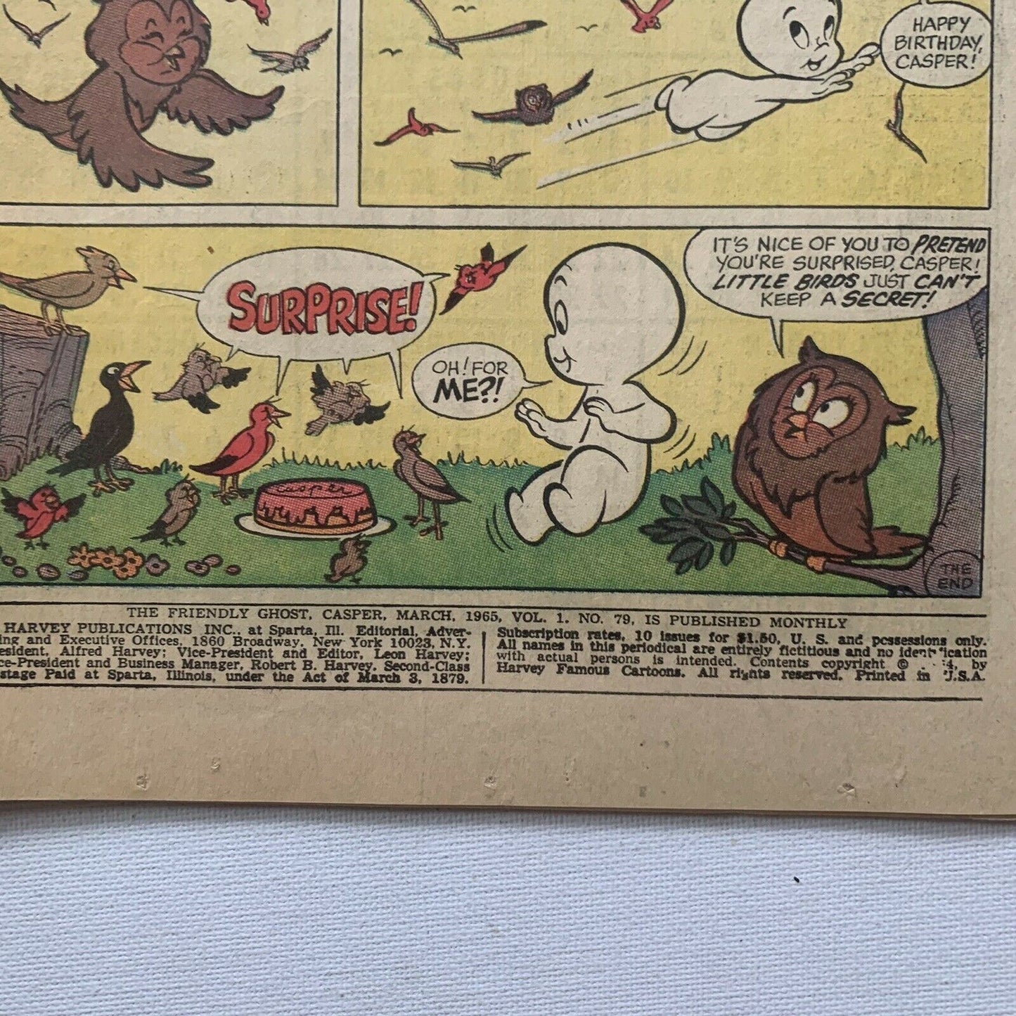 Vintage Casper The Friendly Ghost Harvey Comics Comic Book March 1965