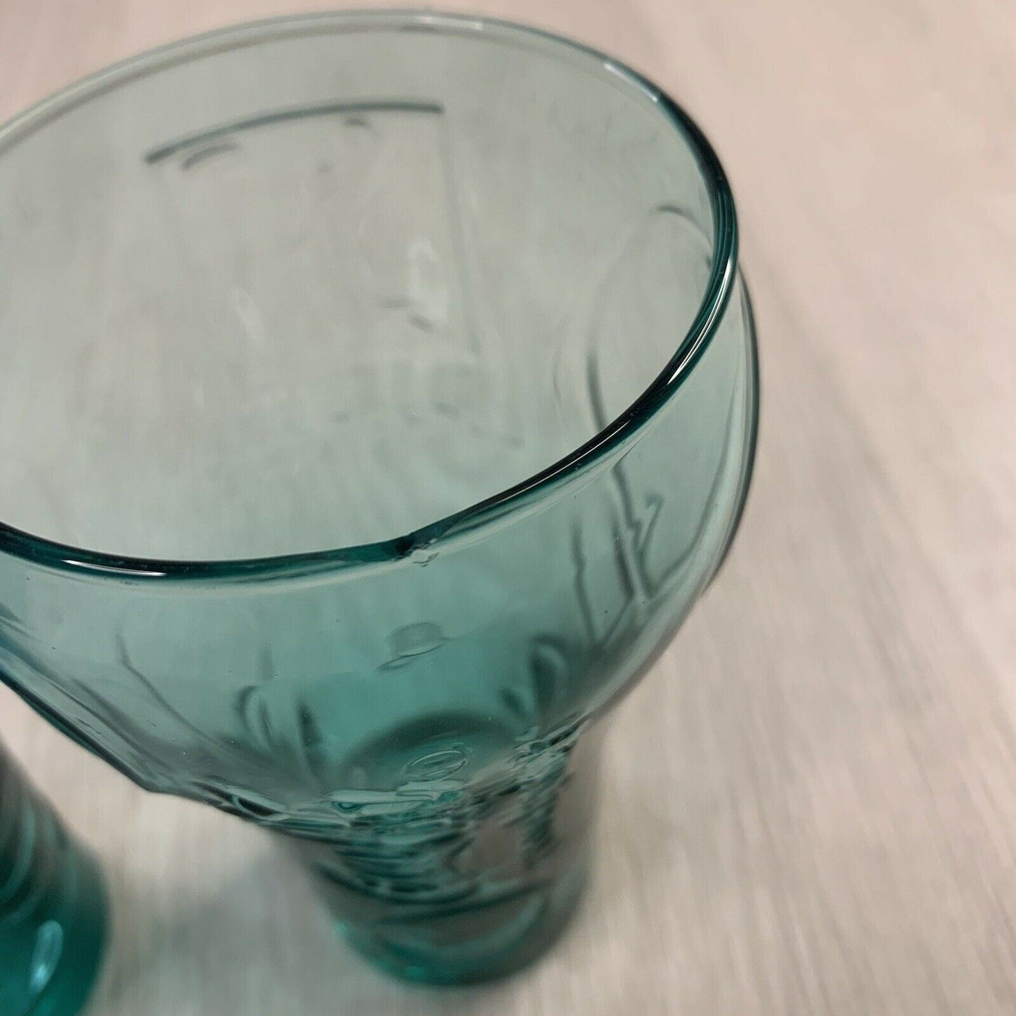 Coca-Cola London Olympics 2012 Promotional Drinking Glasses x 4 (Blue & Aqua)