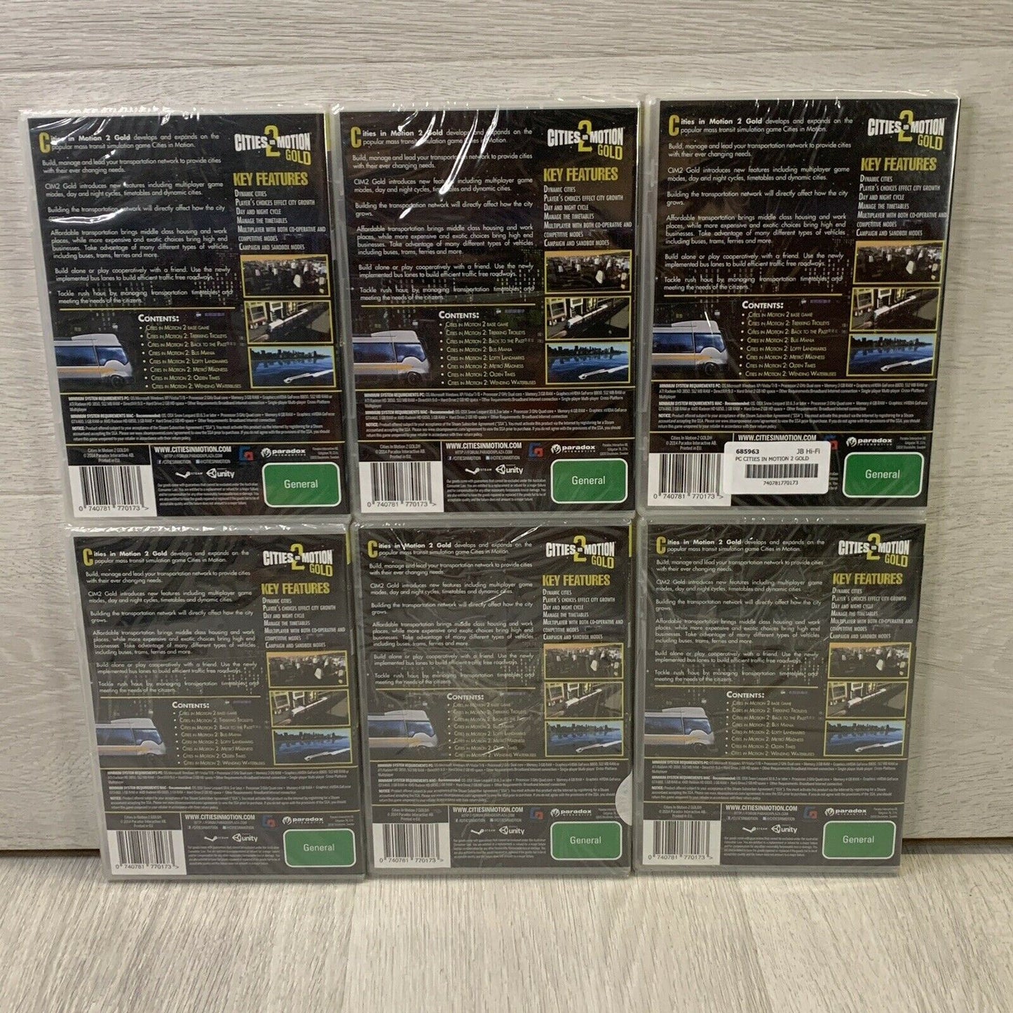 Cities in Motion 2 GOLD - 6 x PC Games - New