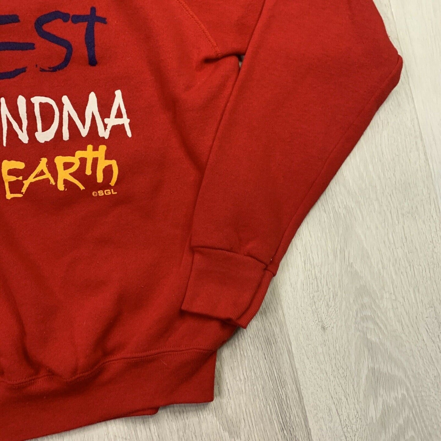Vintage Best Grandma on Earth Women's Red Sweater Size Small
