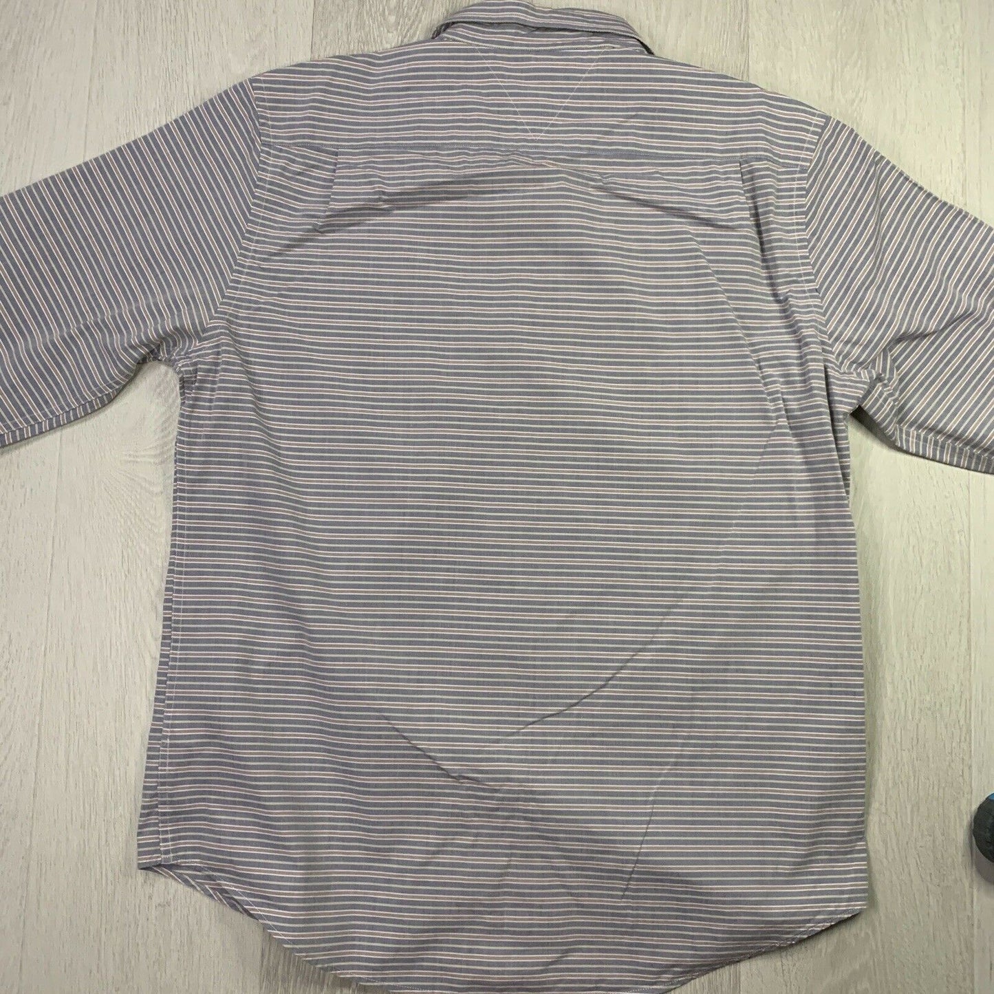 Tommy Hilfiger Mens Stripped Long Sleeve Button Up Shirt Size Large