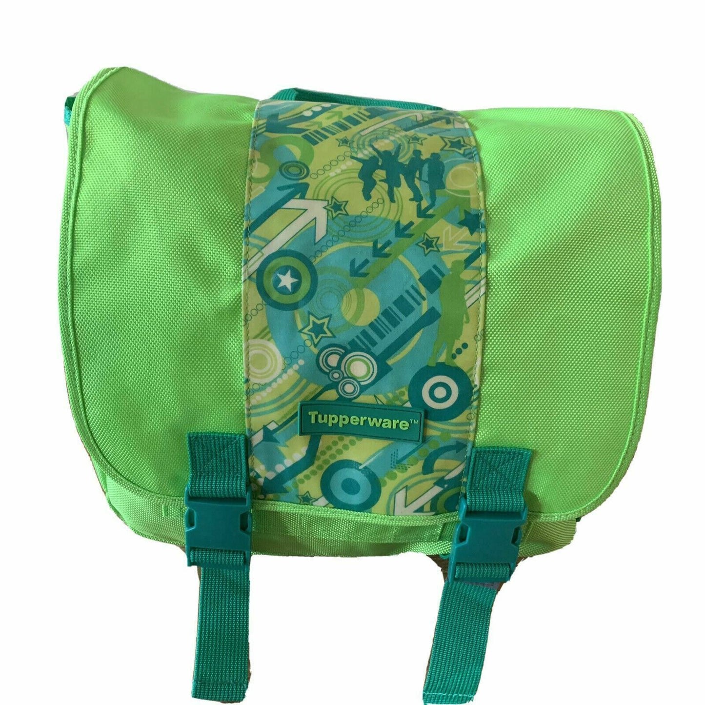 Tupperware Convertible Green Bag Satchel Converts to a Backpack