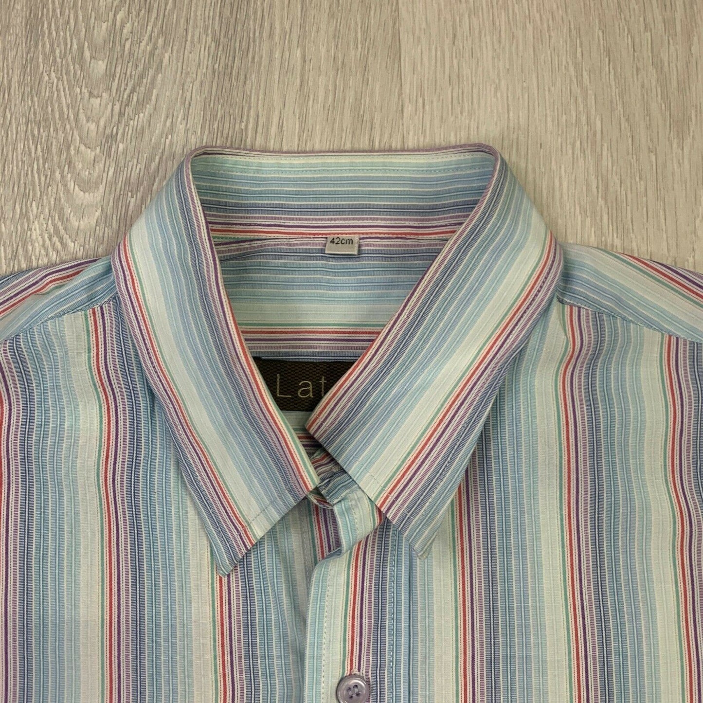 Lastest Mens Short Sleeve Button Up Shirt Size 42cm