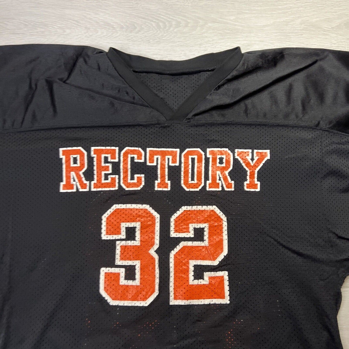 Vintage Lacrosse Jersey Made in the USA Rectory #32 Black Size L/XL