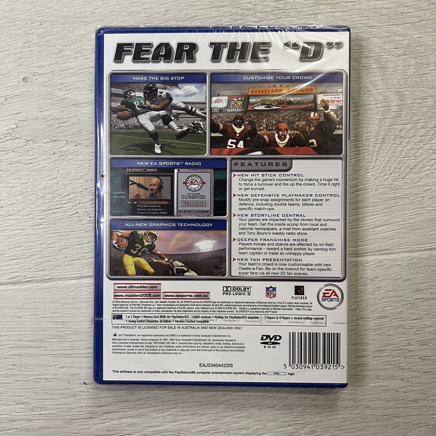 EA Sports Madden 2005 for Playstation 2 / PS2 (Factory sealed) PAL
