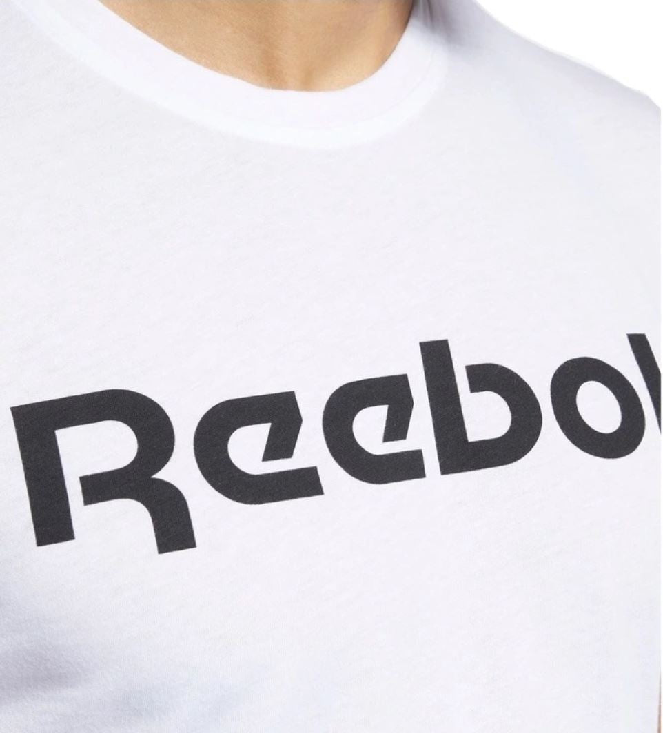 Reebok White Mens T-Shirt Tee Size Large (Measures M)