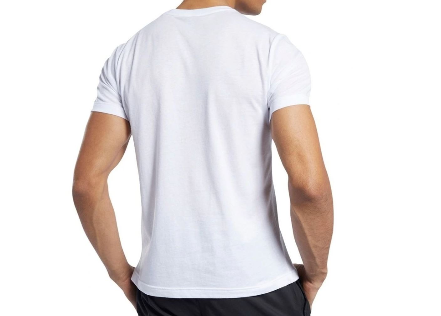 Reebok White Mens T-Shirt Tee Size Large (Measures M)