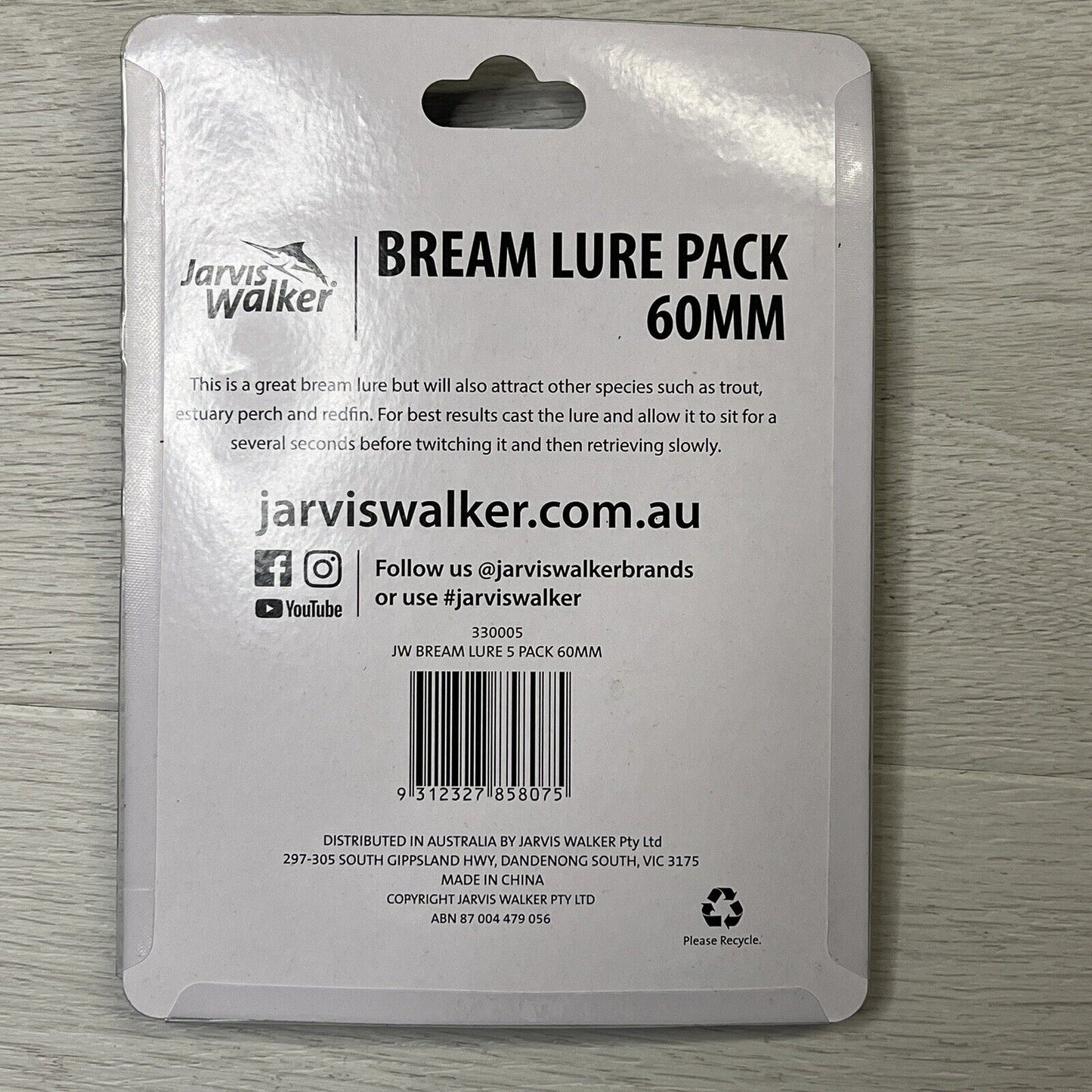 Jarvis Walker Bream Lure Pack 60mm (5 Pack)