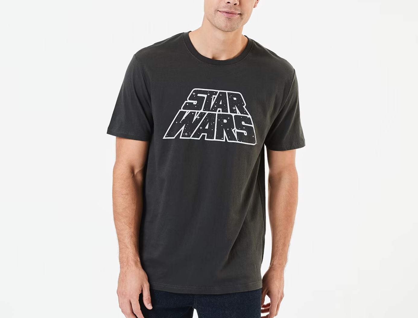 Disney Star Wars Logo Mens Grey T-Shirt