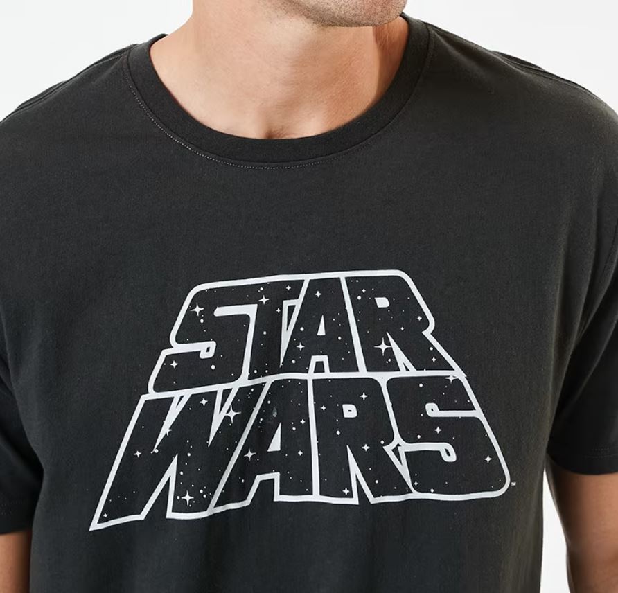 Disney Star Wars Logo Mens Grey T-Shirt
