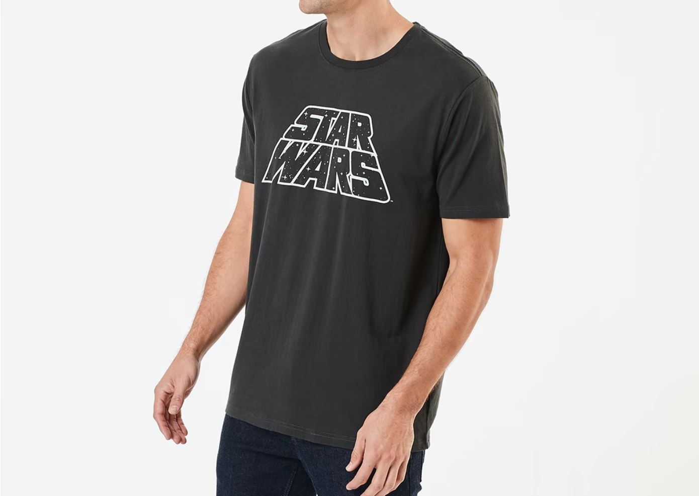 Disney Star Wars Logo Mens Grey T-Shirt