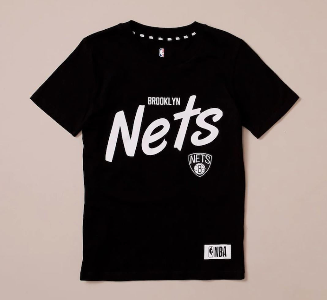 NBA Basketball Brooklyn Nets Youth Black T-Shirt Size 16 Years