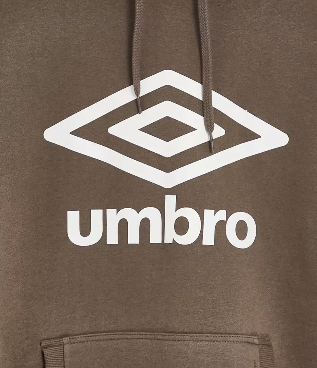 Umbro Fleece Hoodie in Brown Size Medium