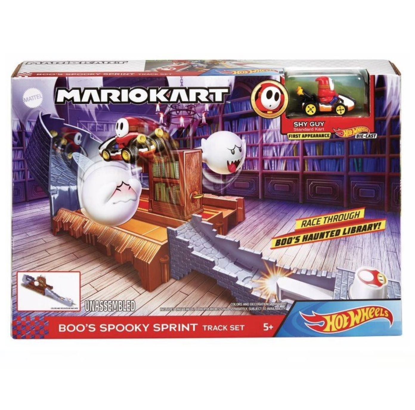 Hot Wheels® Mario Kart Track Set - Shy Guy Boo's Spooky Sprint