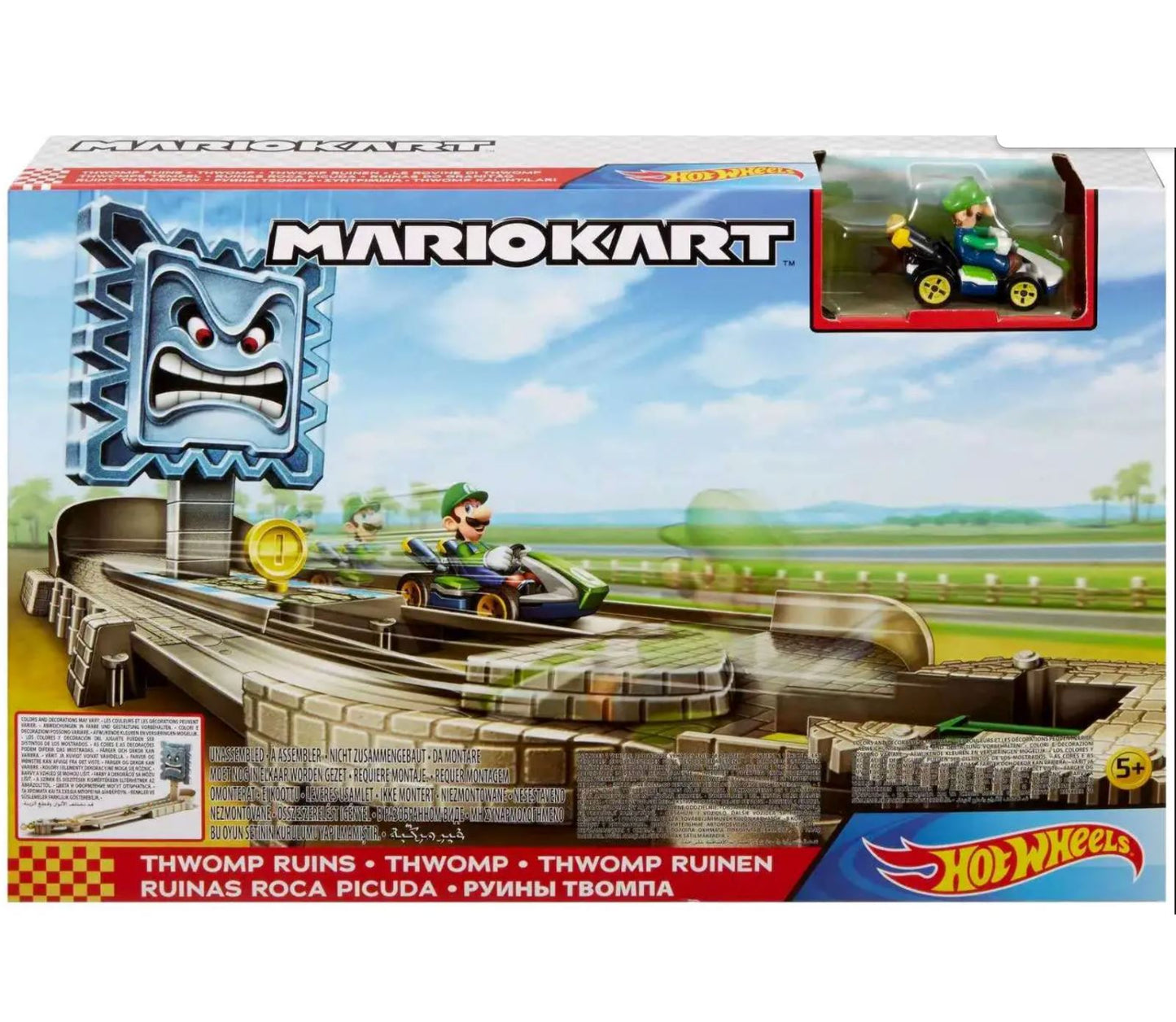 Hot Wheels® Mario Kart Track Set - Luigi Thwomp Ruins