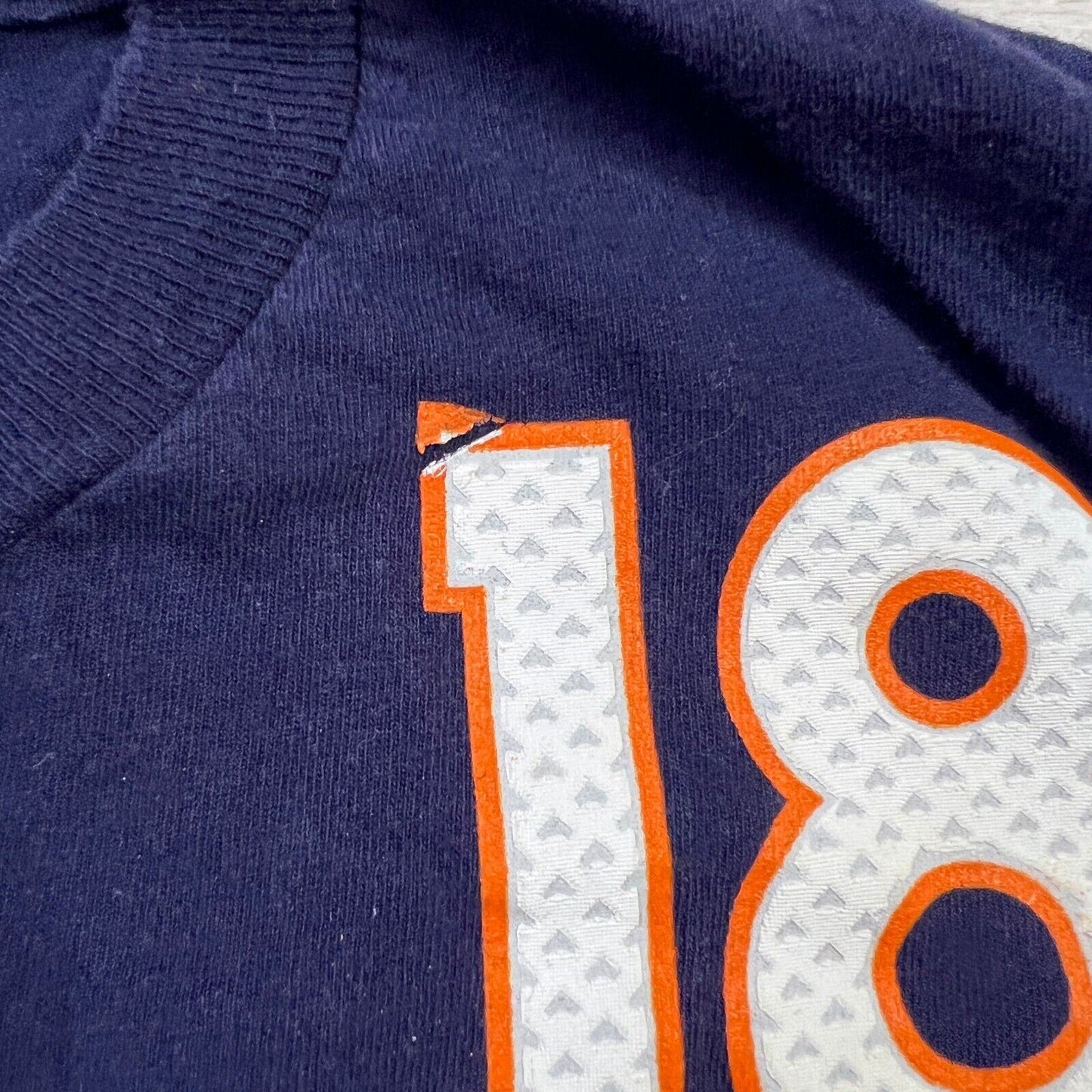 Reebok Denver Broncos Peyton Manning Navy Blue T-Shirt Size L