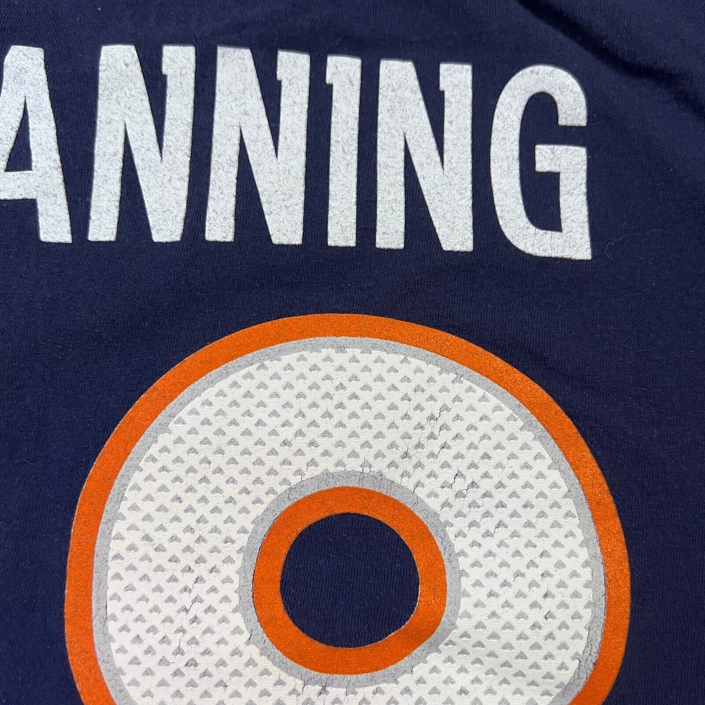 Reebok Denver Broncos Peyton Manning Navy Blue T-Shirt Size L