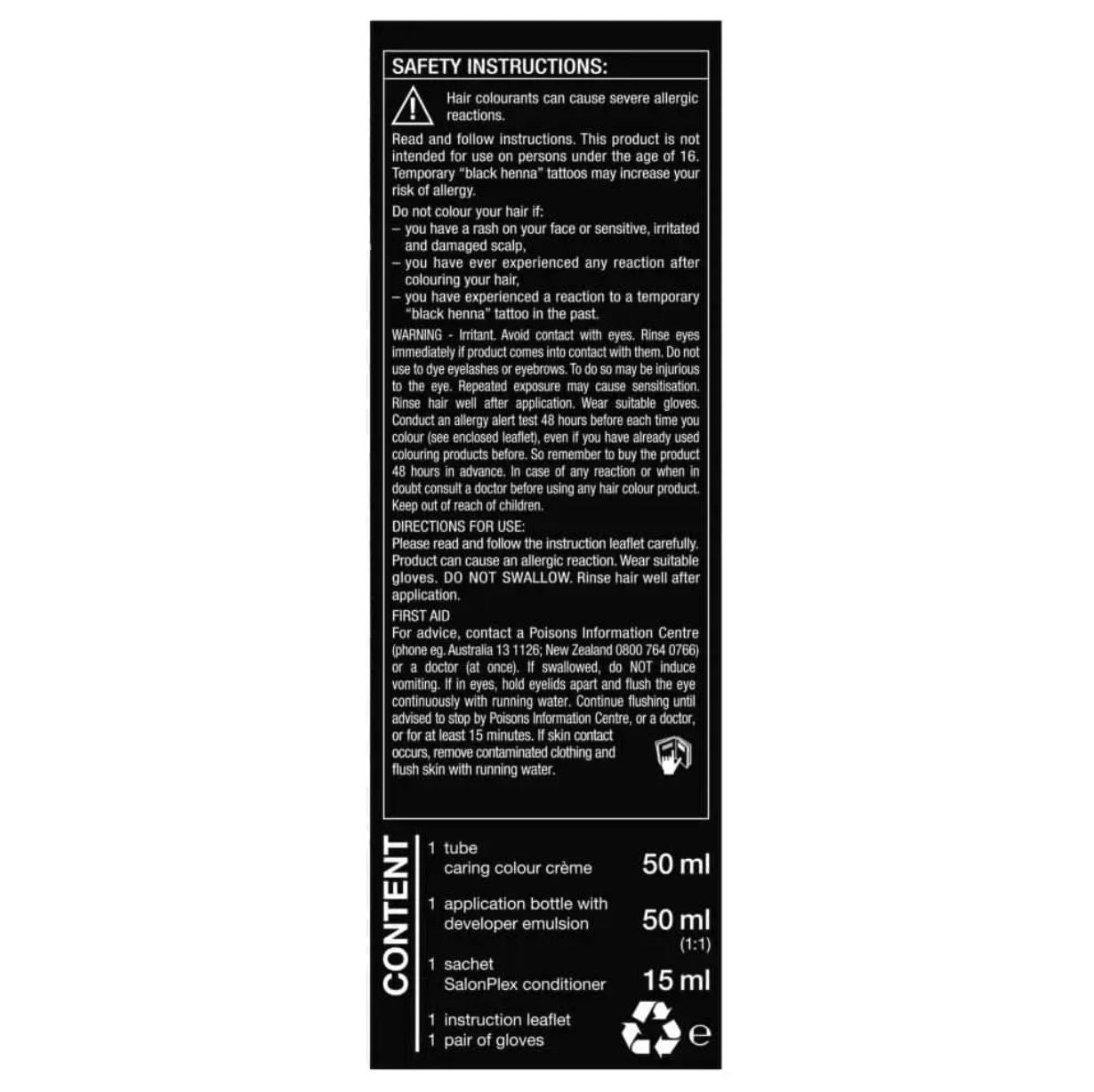 Schwarzkopf Live Salon Permanent 1-1 Blue Black Permanent Hair Colour Hair Dye