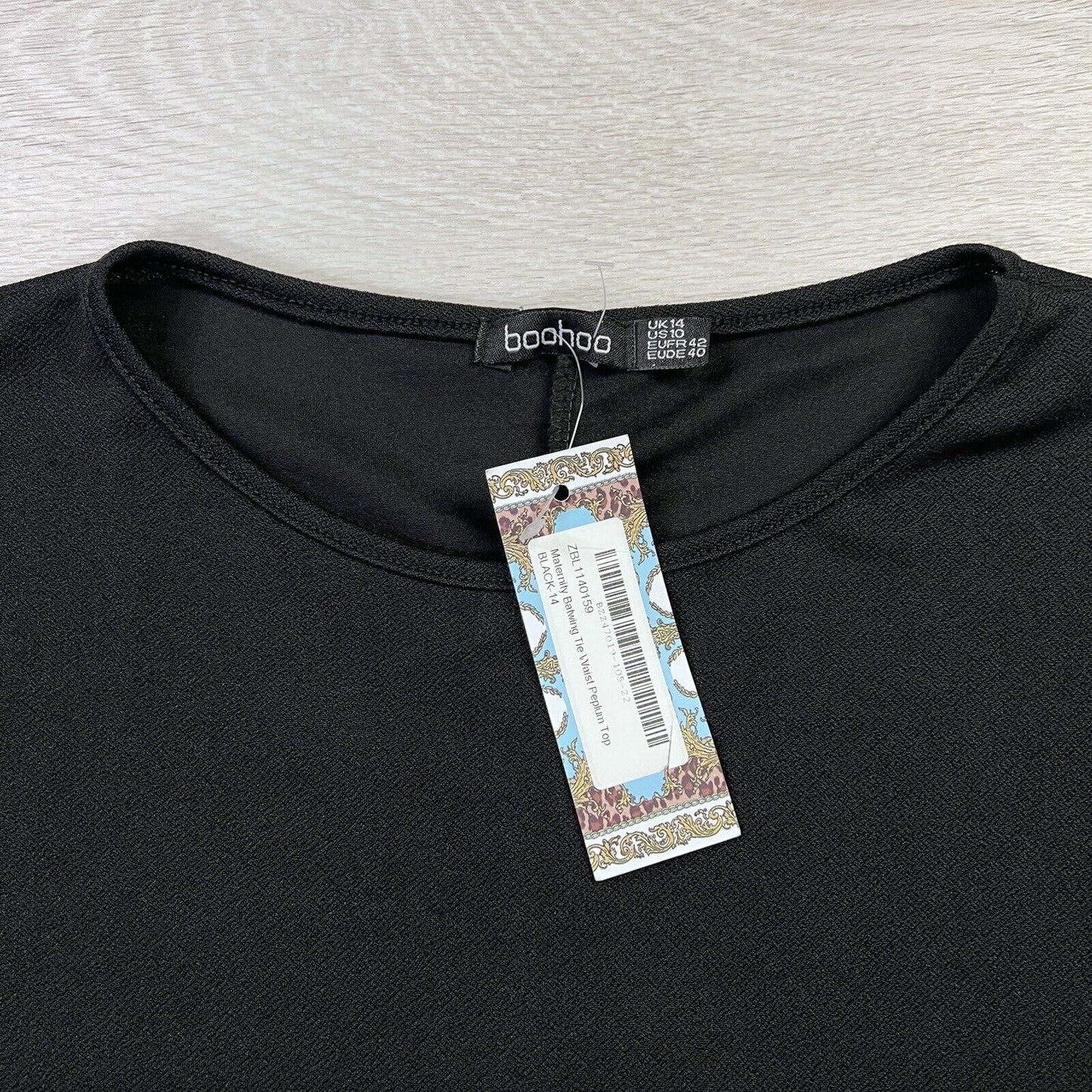 Boohoo Women's Black Maternity Top Size 14 (new)