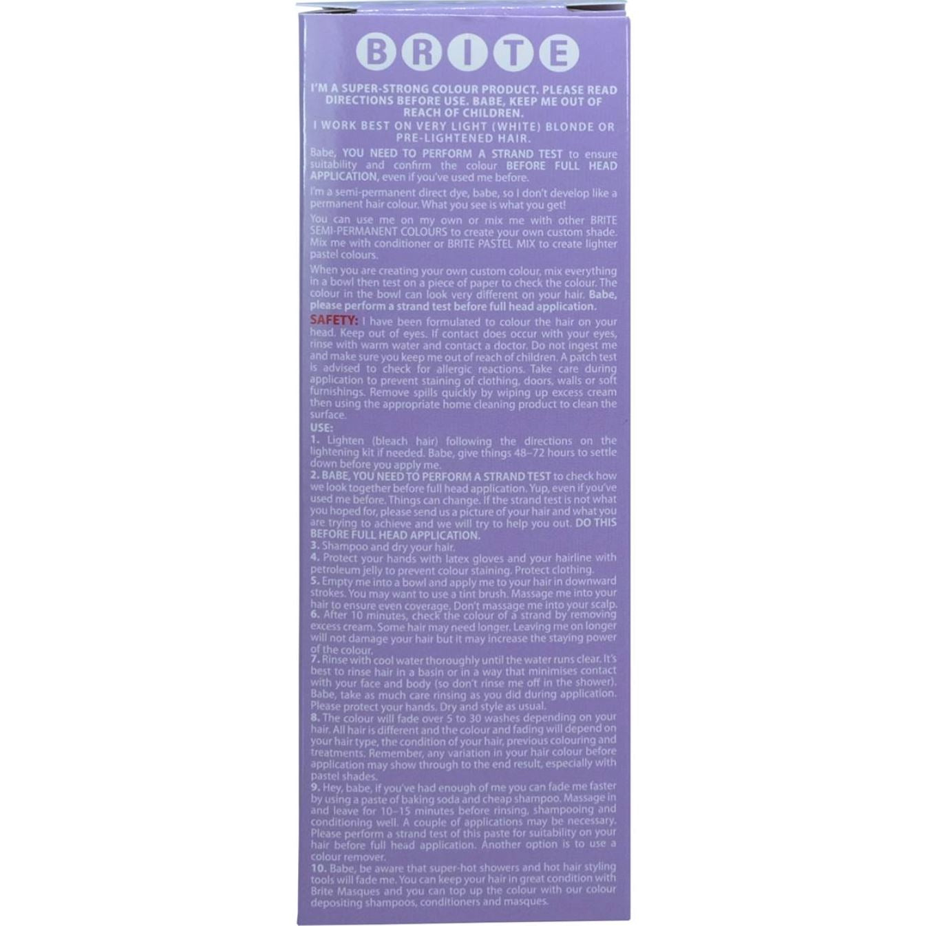 Brite Cruelty Free Vegan Semi Permanent Hair Colour - Pastel Purple