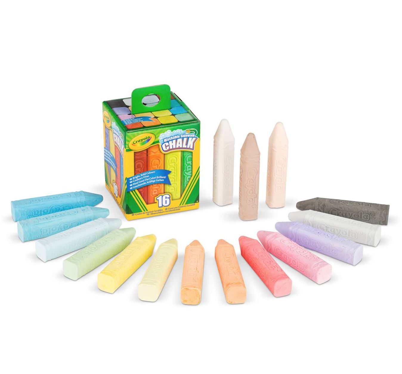 Crayola Washable Sidewalk Pavement Chalk 16 Colors