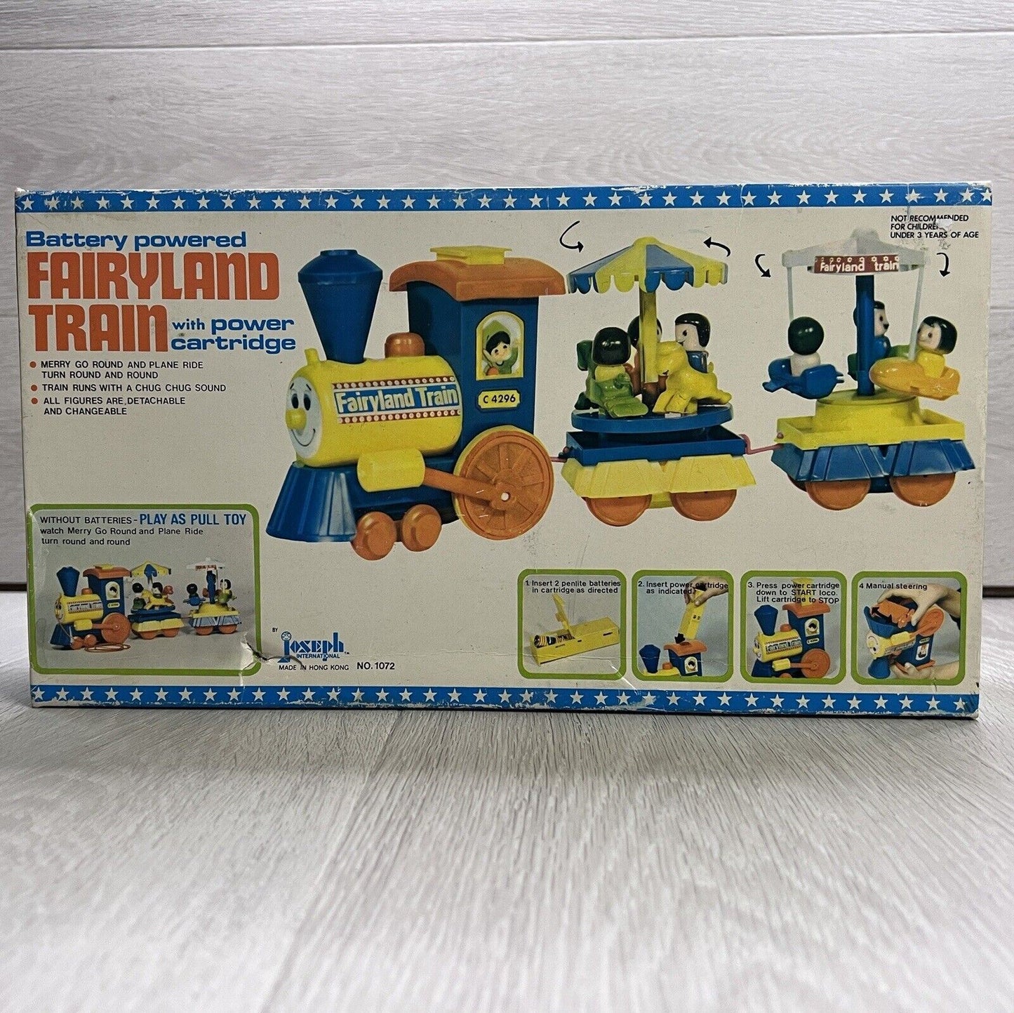 Vintage Joseph International Battery Fairyland Train With Power Cartridge