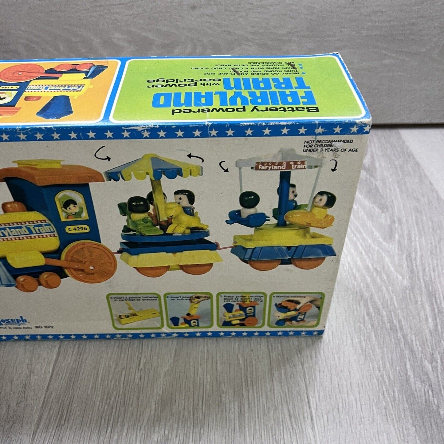 Vintage Joseph International Battery Fairyland Train With Power Cartridge