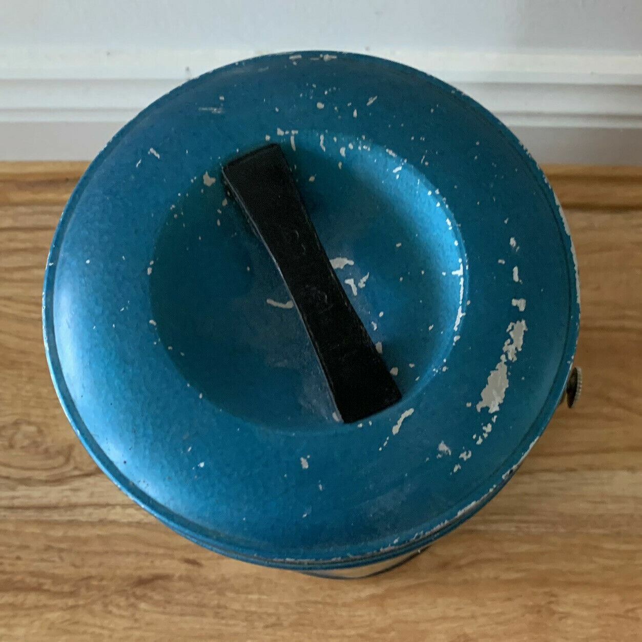 Vintage Blue Camel Cigarette Company Metal Thermos
