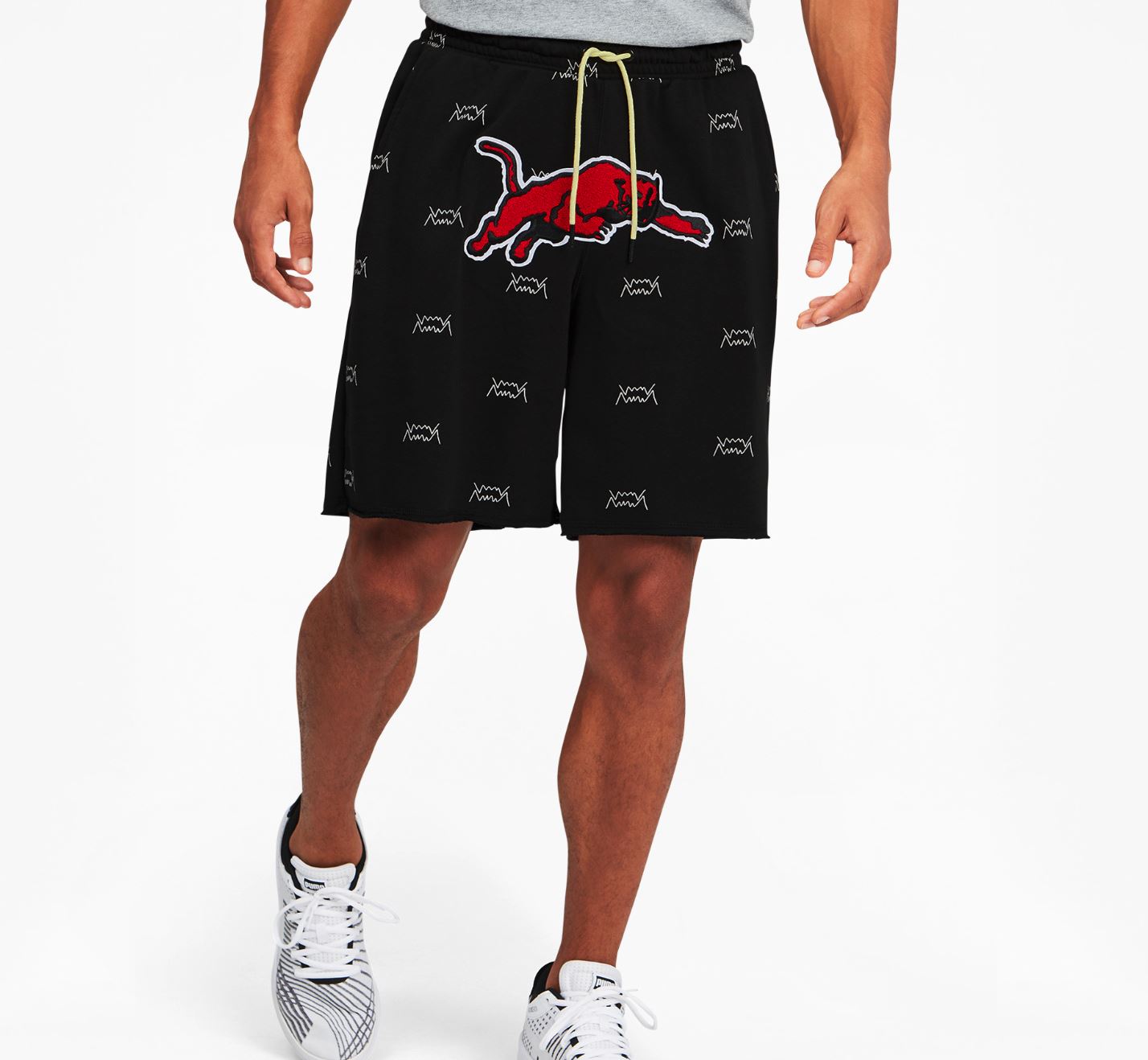 PUMA Mens Black Basketball Shorts Size Small