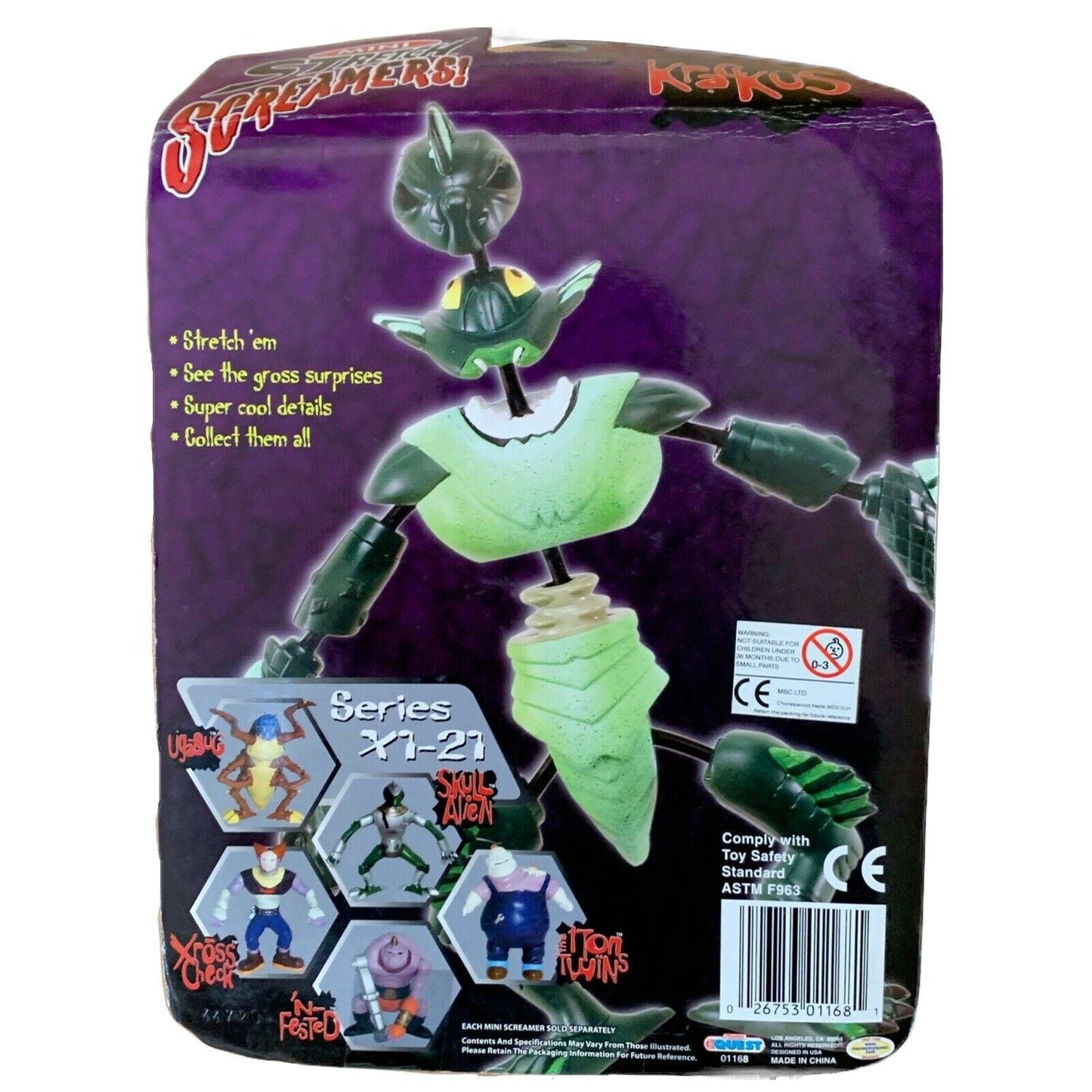 Vintage 2001 Mini Stretch Screamers Krackus Brand New in Box