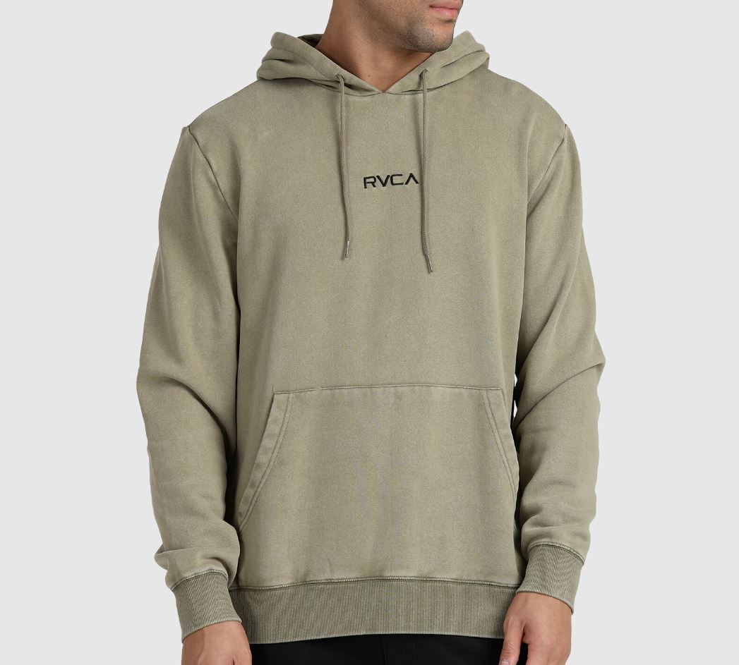 RVCA Mens Olive Green Pullover Hoodie Size XL (New)