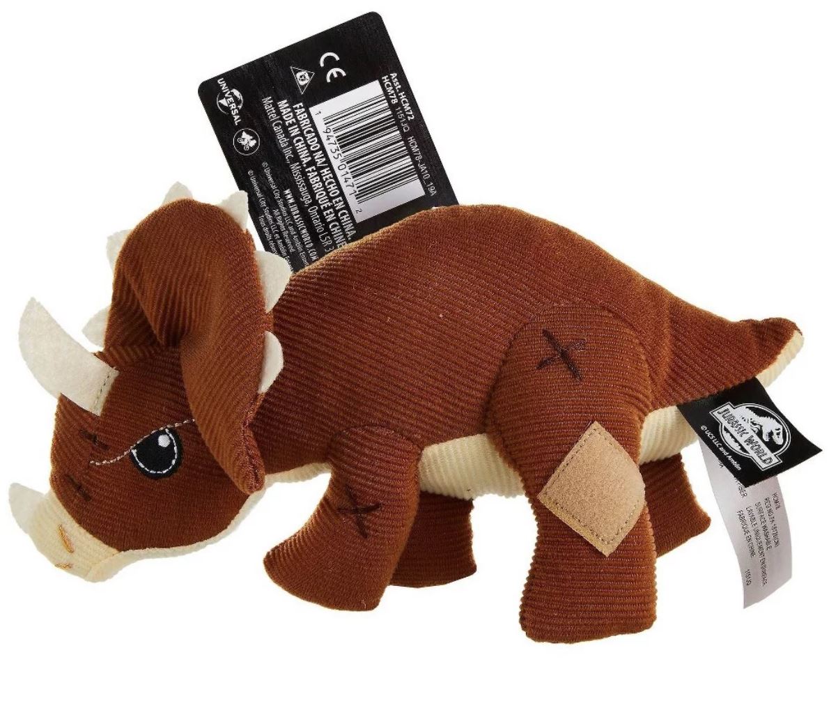 Mattel Jurassic World Stitchlings Triceratops Plush Toy Talking Plush