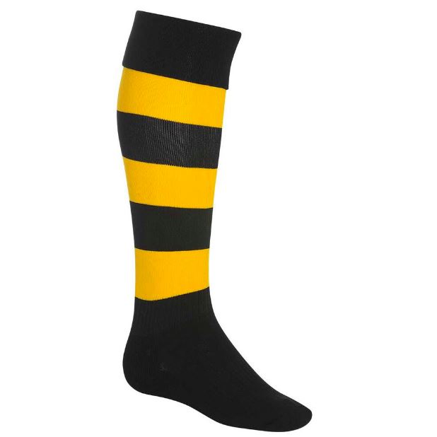 Burley Sekem Richmond Tigers AFL Aussie Rules Striped Socks Size 11-13 (New)