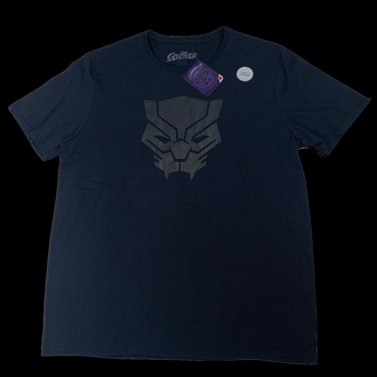 Marvel Avengers Black Panther 'Wakanda Forever' Black Mens T-Shirt (L/XL/2XL)