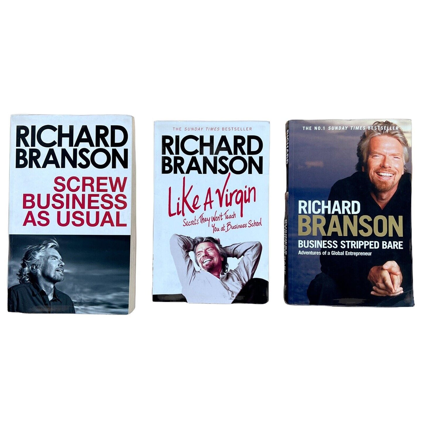 Sir Richard Branson Books: Like a Virgin / Business Stripped Bare / Screw Busine