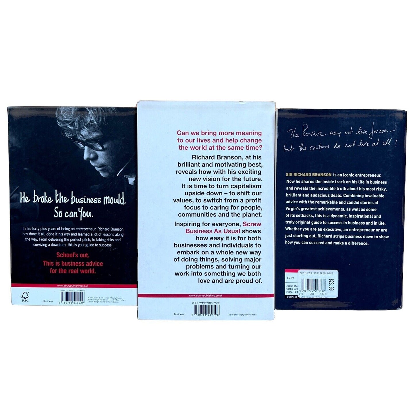 Sir Richard Branson Books: Like a Virgin / Business Stripped Bare / Screw Busine