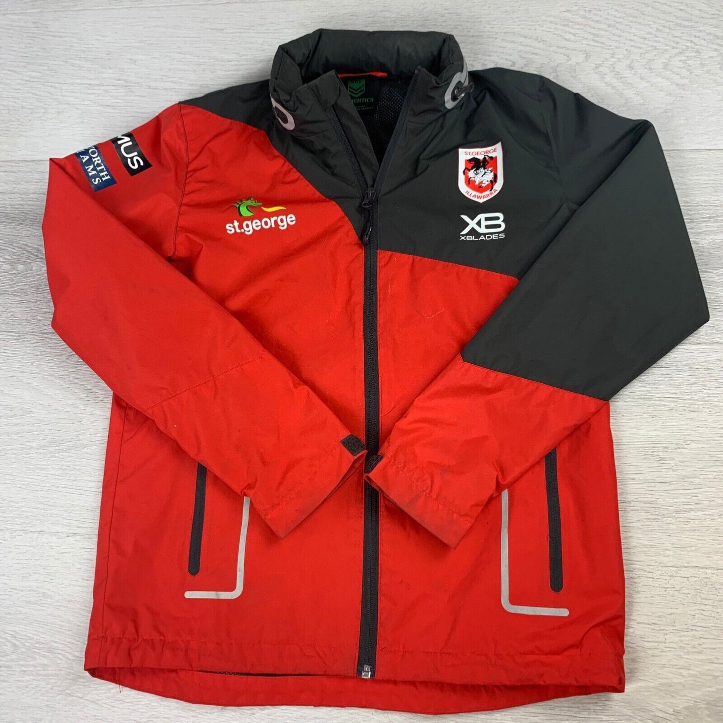 X Blades NRL St. George Dragons Kids Zip Up Jacket Size 12-14 Yrs approx
