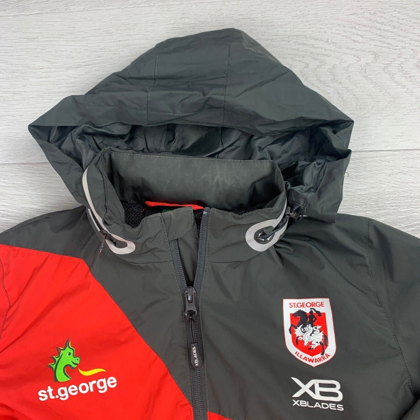 X Blades NRL St. George Dragons Kids Zip Up Jacket Size 12-14 Yrs approx