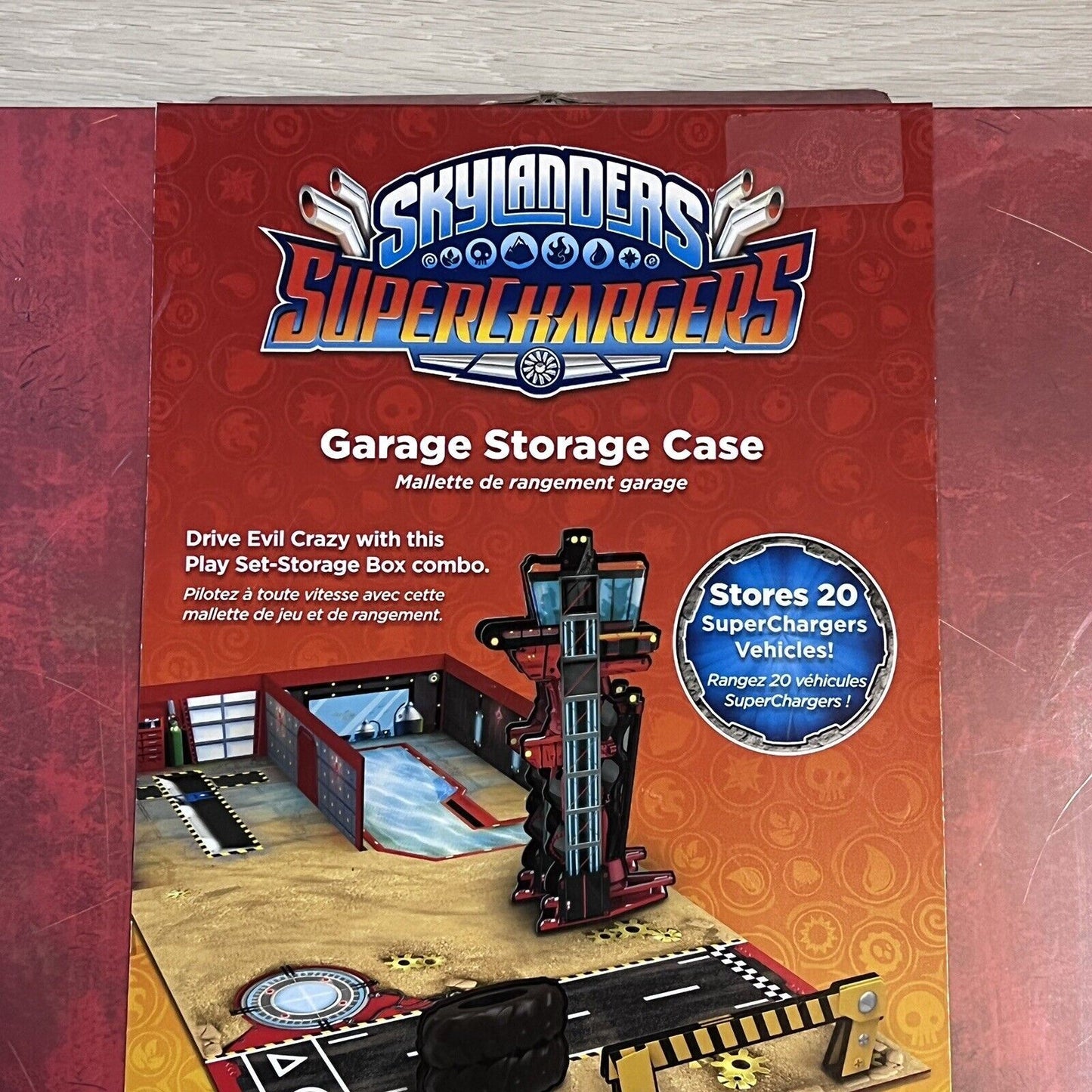 Skylanders Superchargers Garage Storage Case - Stores 20 SuperChargers Vehicles!
