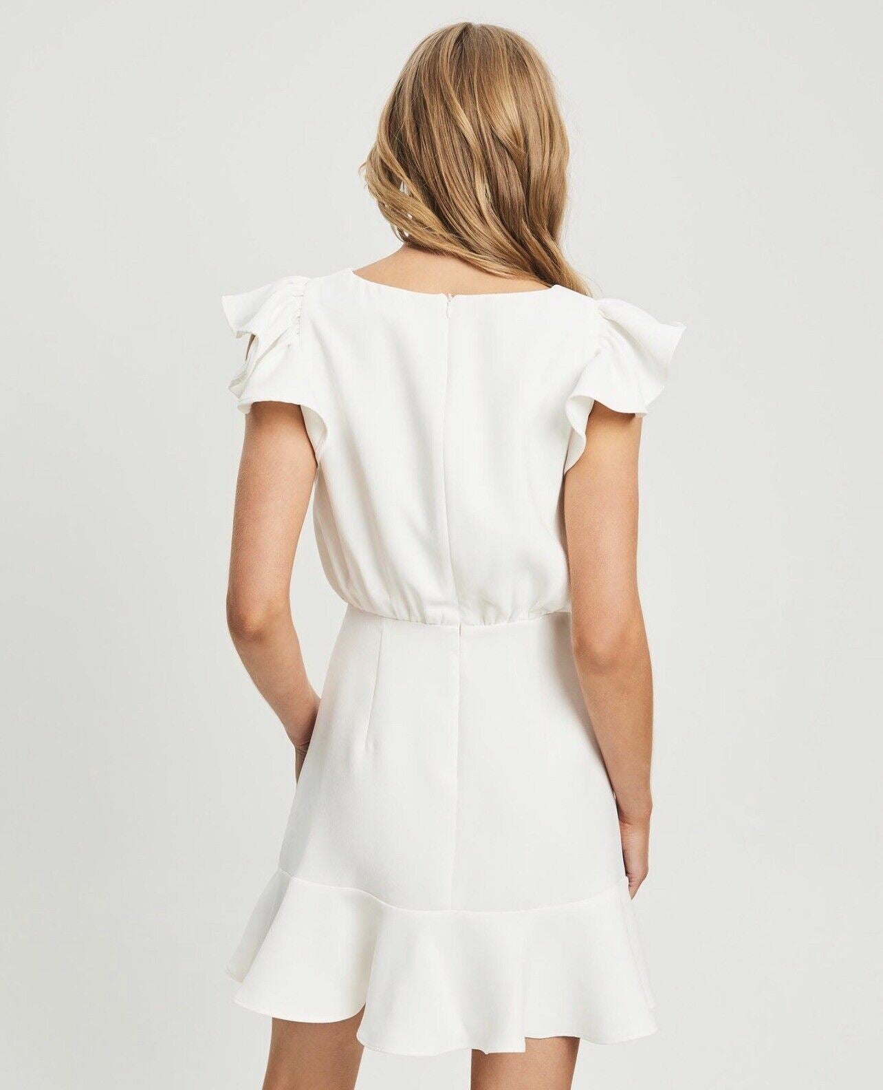 Tussah Womens White Mini Dress Size 10 (New)