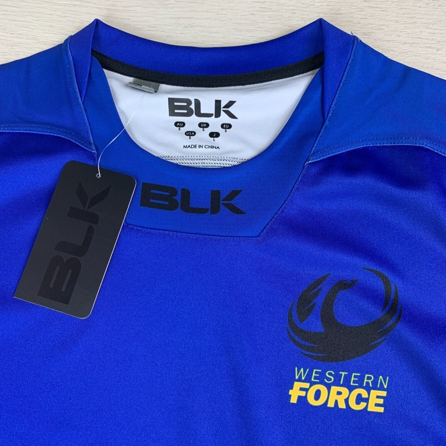 BLK Super Rugby Western Force Rugby Union Jersey Size S (Measures Larger) (New)
