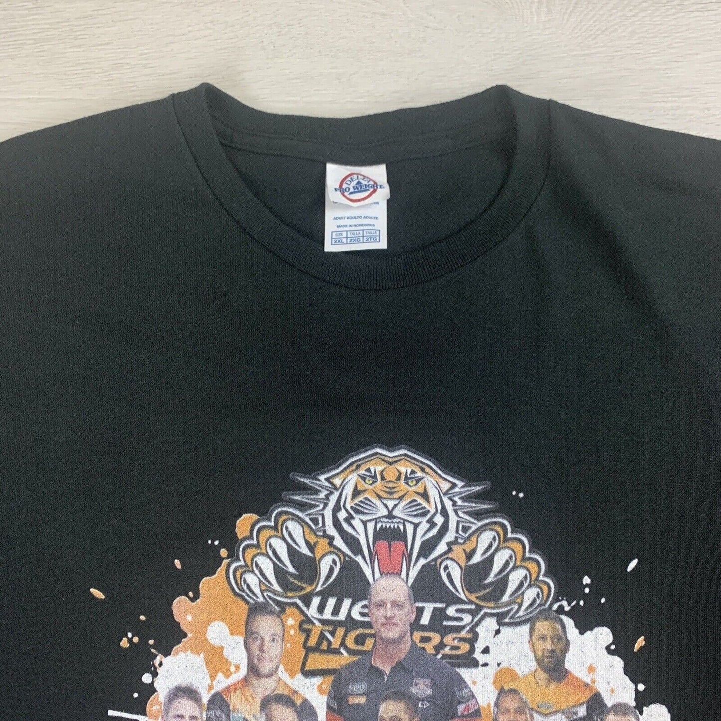 Wests Tigers 21st Anniversary Mens Black T-Shirt Size 2XL
