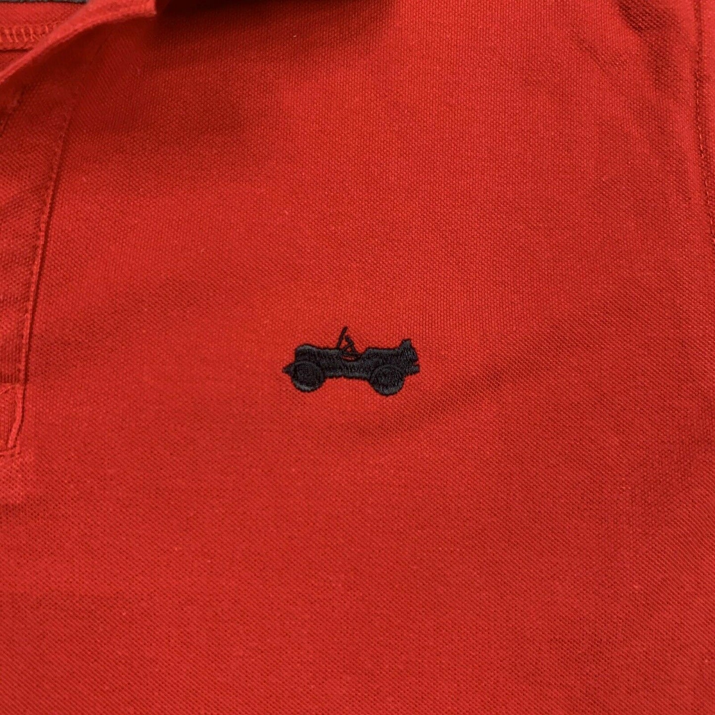 JEEP Mens Red Polo Shirt Size Large